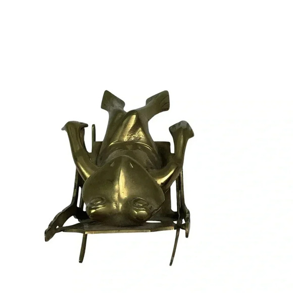 Vintage brass rocking frog - Picture 4 of 4